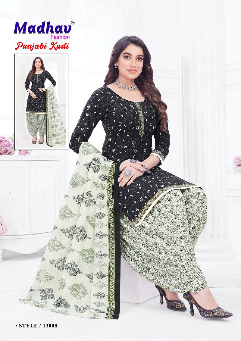 Punjabi Kudi Vol 13 By Madhav Printed Cotton Dress Material Wholesale Price In Surat
